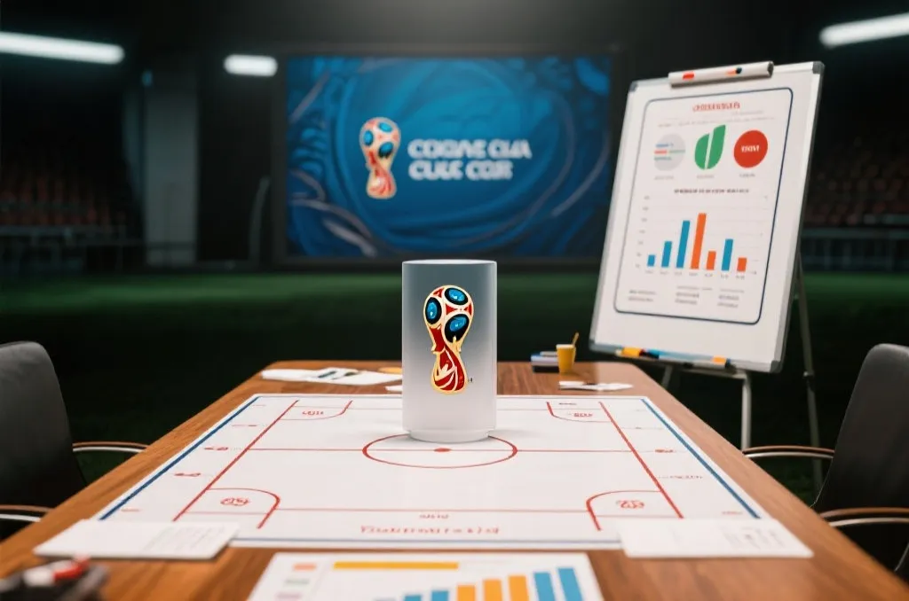 世界杯抽签桌面与战术分析图表